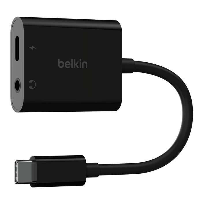 Buy Belkin RockStar 3.5mm Audio + USB-C Charge Adapter | Yallatoys.com