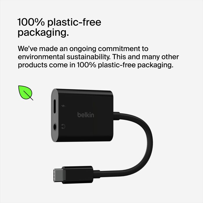Buy Belkin RockStar 3.5mm Audio + USB-C Charge Adapter | Yallatoys.com