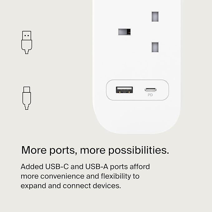 Buy Belkin 4-Outlet Surge Protector 18W USB-A & USB-C Ports 2M Cord White | Yallatoys.com