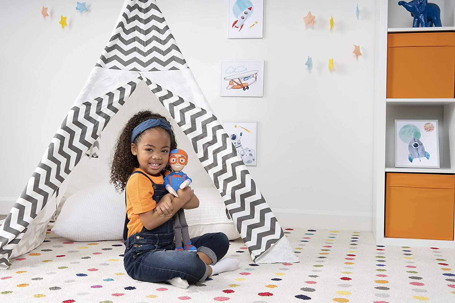 Buy Blippi Bendable Plush Doll 16inch Tall SFX Squeeze The Belly to Hear Classic catchphrases Fun | Yallatoys.com