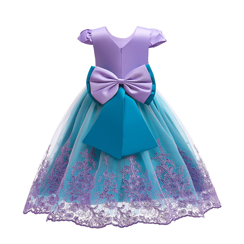 Buy Blue Mermaid Princess Fancy Cosplay Tulle Ball Gown Dress | Yallatoys.com