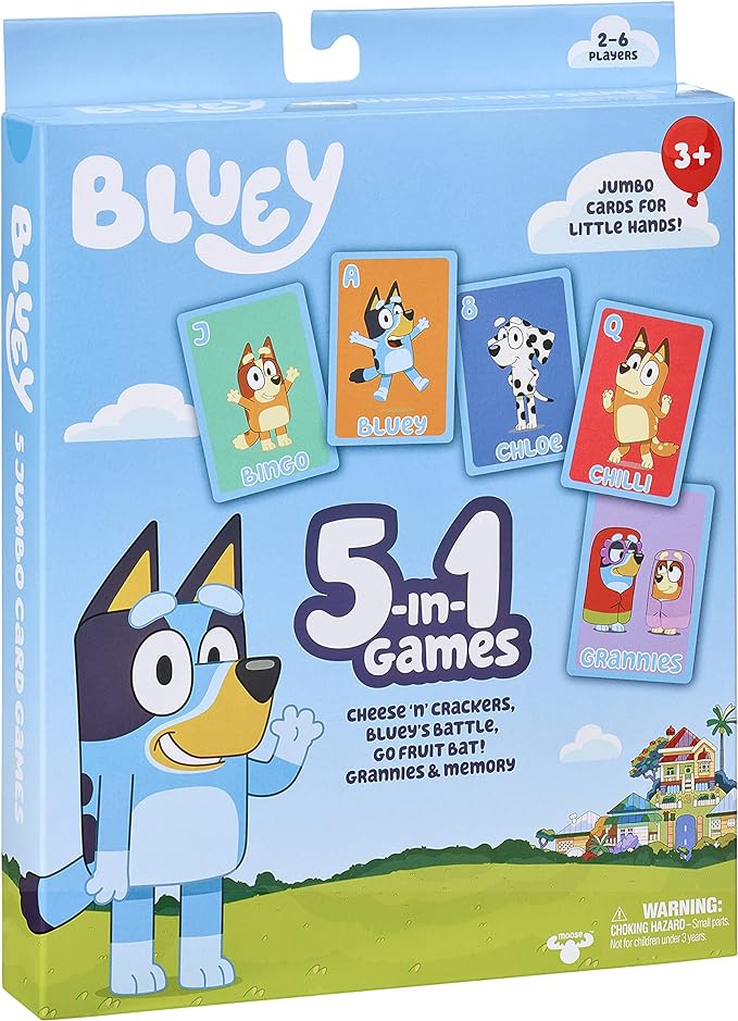 Buy Bluey 5 in 1 Card Game Set | Yallatoys.com