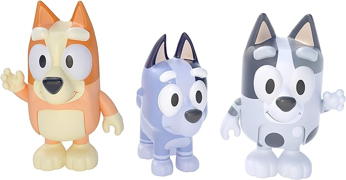 Buy Bluey Cousins Bingo Muffin and Socks 2.5inch Figures 3Pck | Yallatoys.com