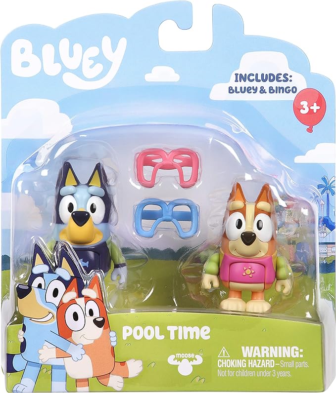 Buy Bluey Cousins Bingo Muffin and Socks 2.5inch Figures 3Pck | Yallatoys.com