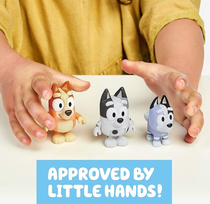 Buy Bluey Cousins Bingo Muffin and Socks 2.5inch Figures 3Pck | Yallatoys.com