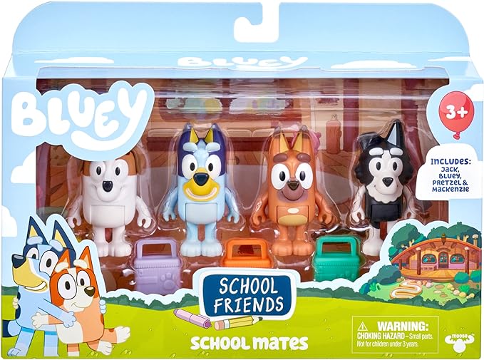 Buy Bluey School Friends School Mates 3inch 4Pck | Yallatoys.com