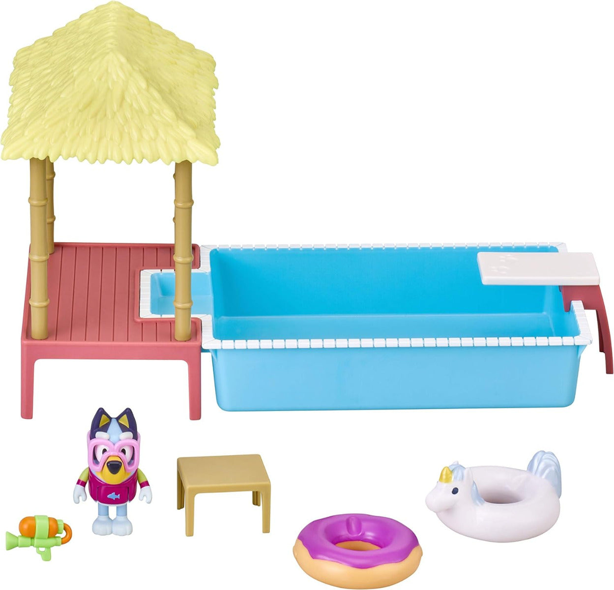 Buy Bluey Pool Playset and Figure with 3 inch Articulated Figure | Yallatoys.com
