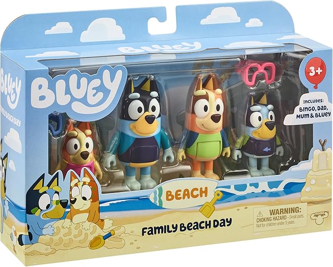 Buy Bluey Figure Family Beach Day 4 Pack | Yallatoys.com