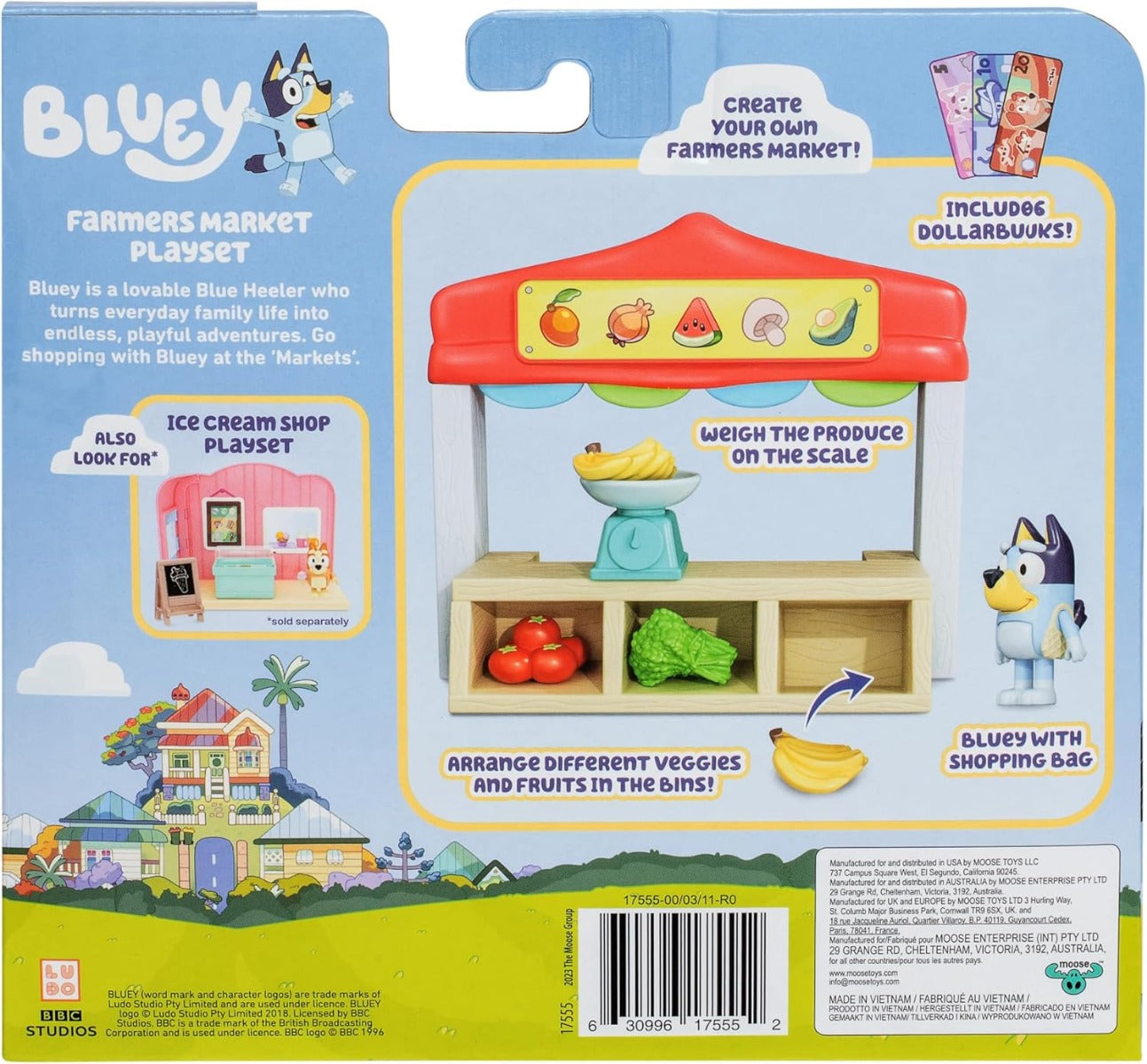 Buy Bluey Mini Playsets Farmers Market Playset | Yallatoys.com