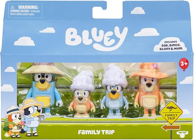 Buy Bluey Figure 4Packs Family Trip | Yallatoys.com