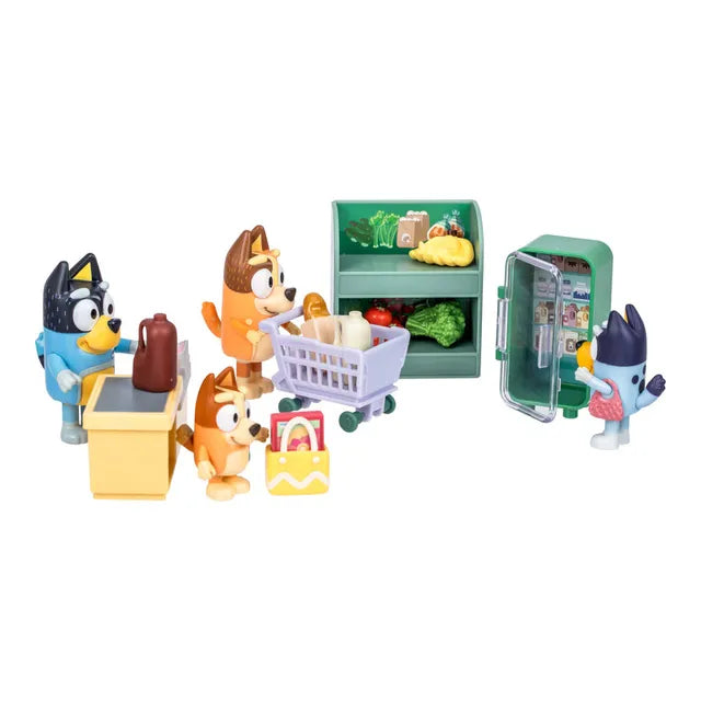 Buy Bluey S13 Lets Play Chef Family Shopping Trip Collectable Playset | Yallatoys.com