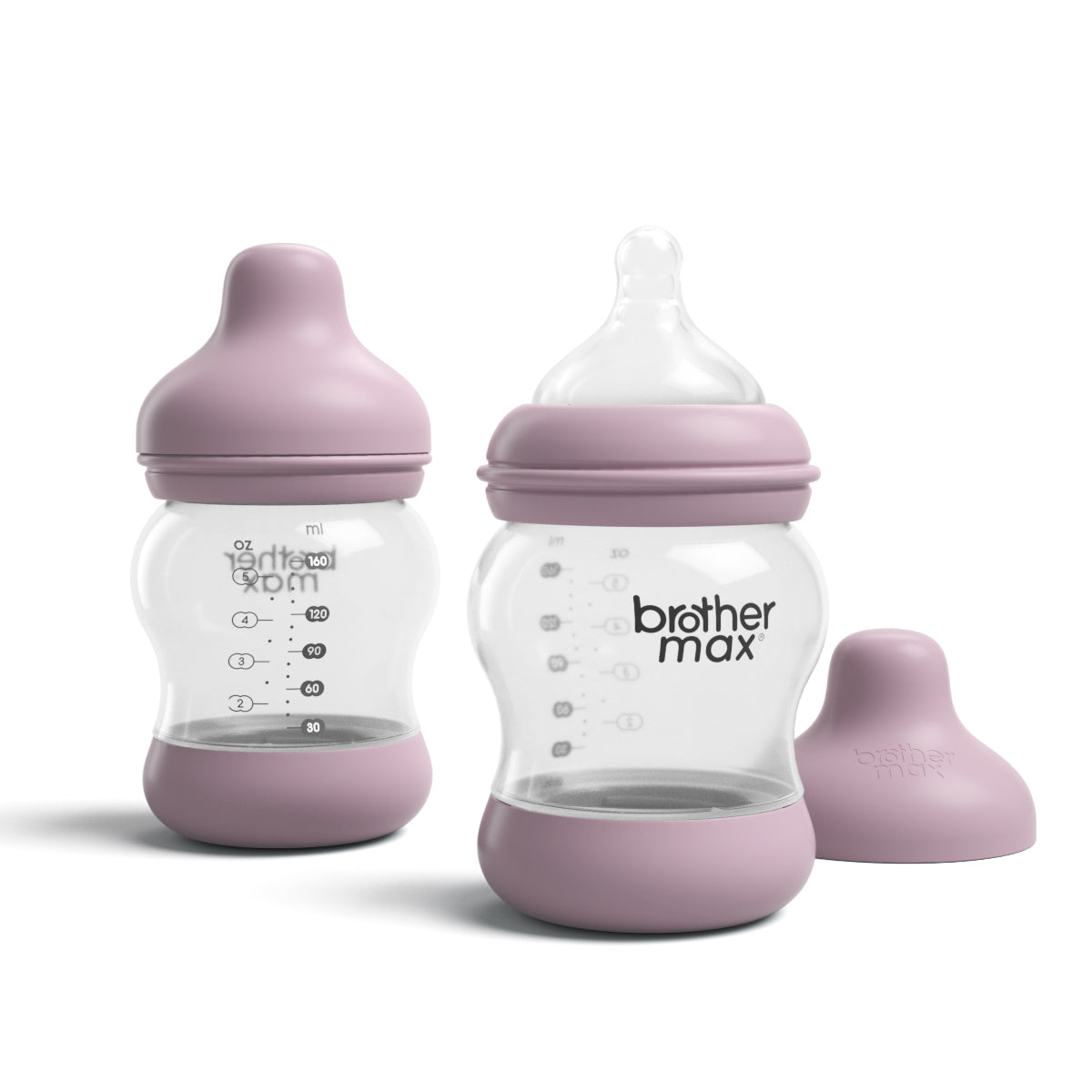 Brother Max Anti-colic Feeding Bottle 160ml/5oz S Teat Color Pink Pack of 2 BROTHERMAX Yallatoys