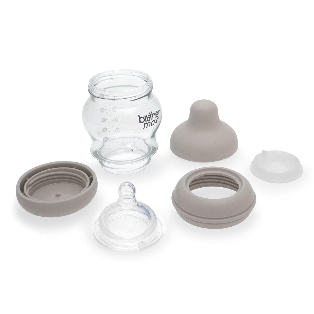 Brother Max Anti-colic Feeding Bottle 160ml/5oz S Teat Color Grey BROTHERMAX Yallatoys