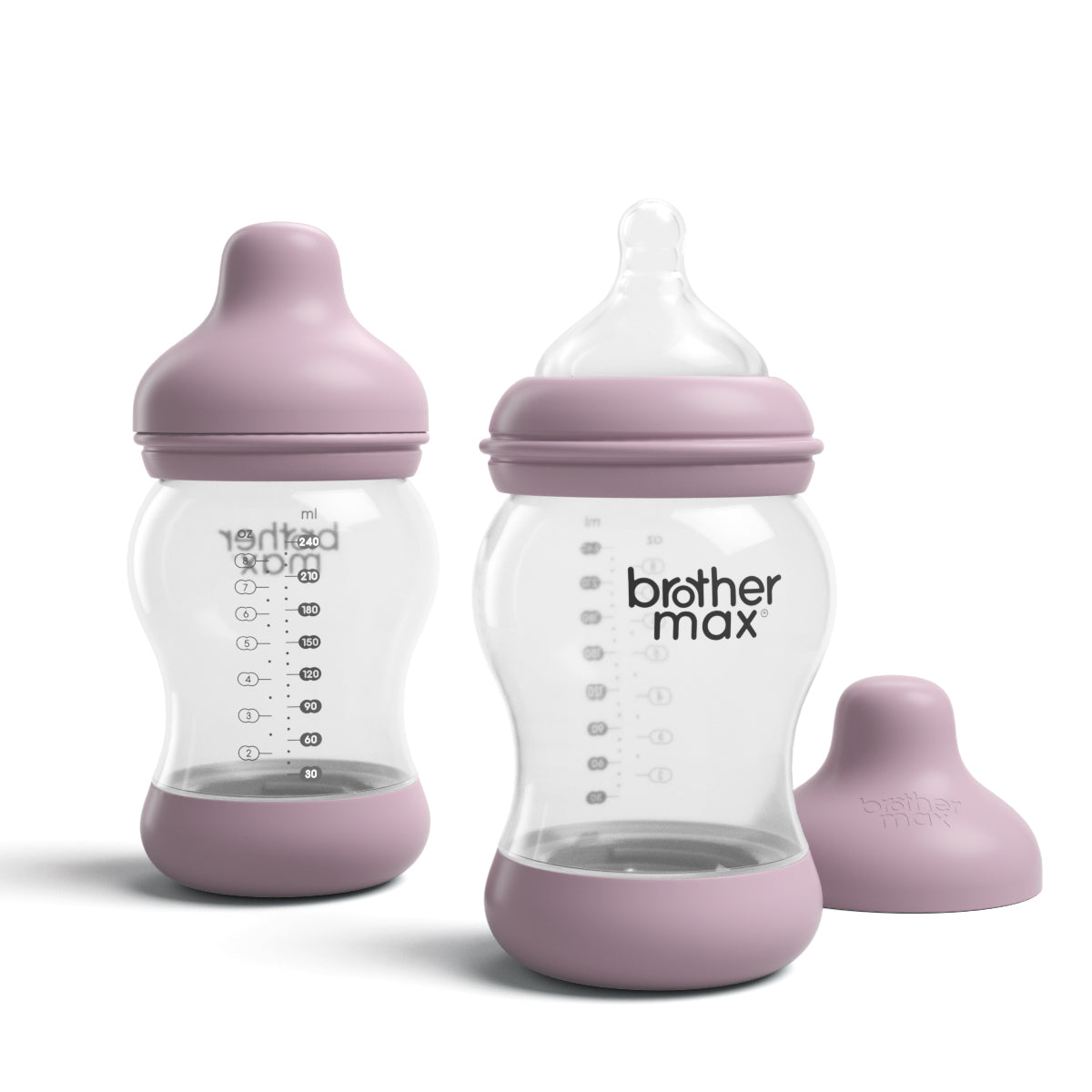 Brother Max Anti-colic Feeding Bottle 240ml/8oz S Teat Color Pink Pack of 2 BROTHERMAX Yallatoys