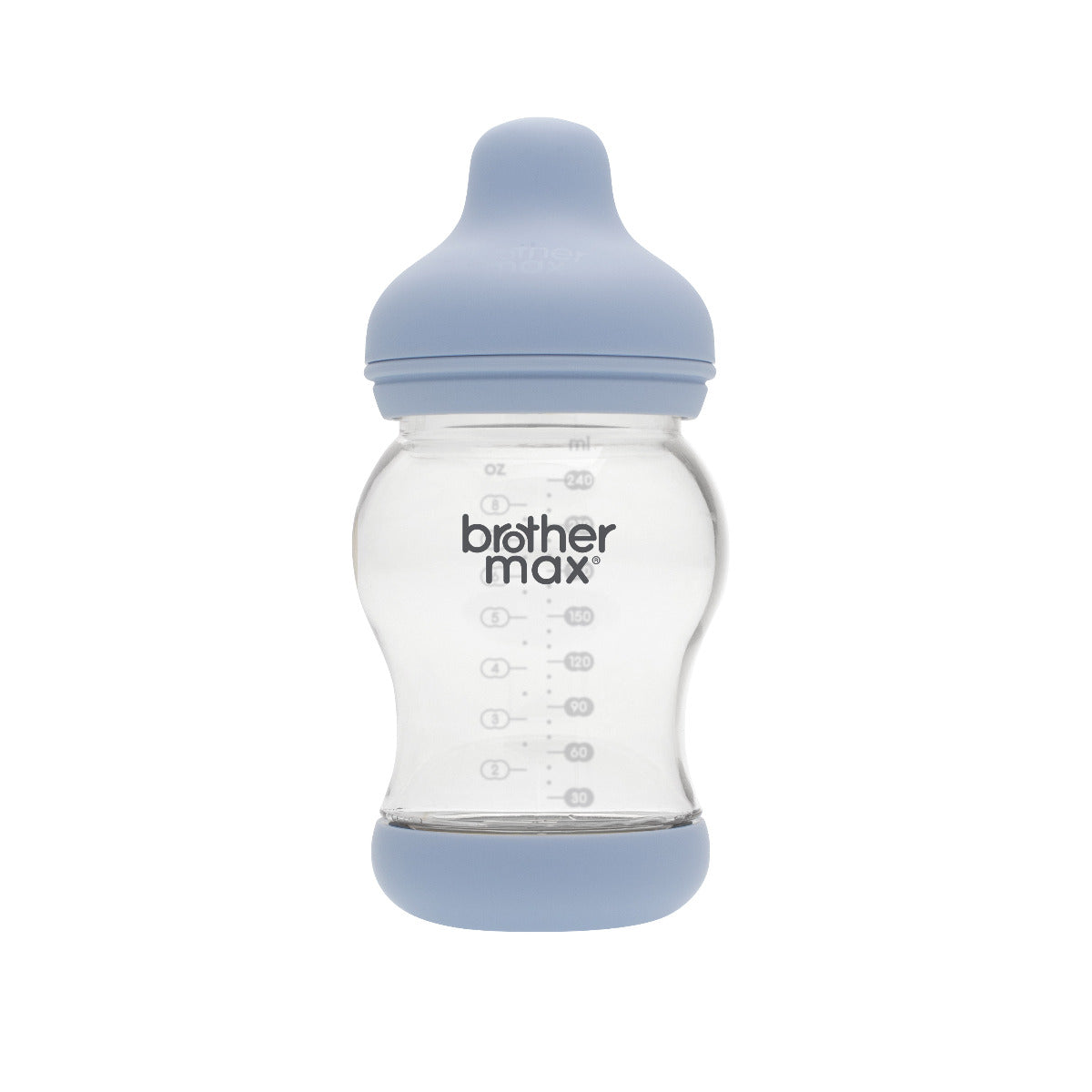 Brother MaxÂ  Pp Anti Colic Feeding Bottle 240Ml/8Oz + M Teat Blue BROTHERMAX Yallatoys