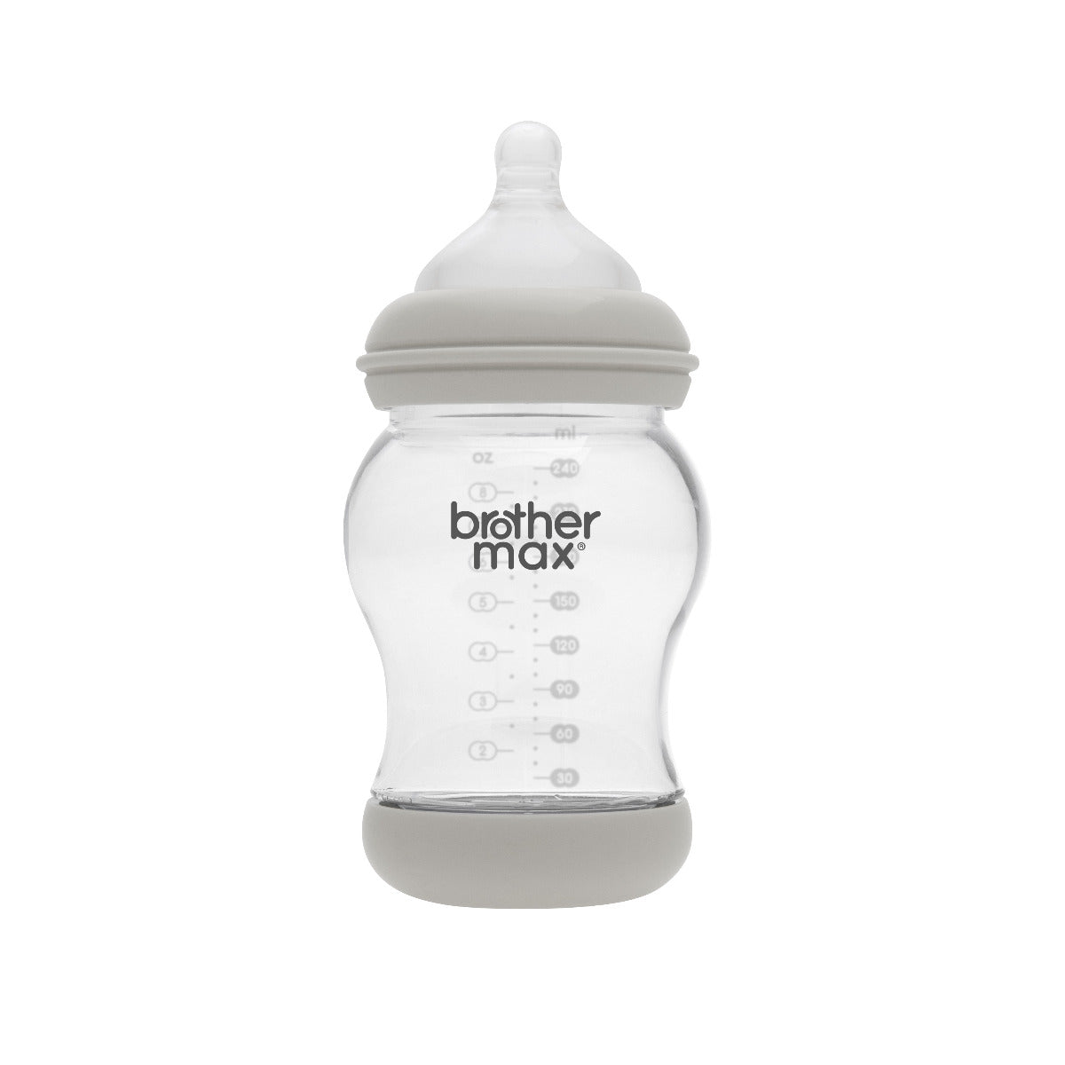 Brother Max Anti-colic Feeding Bottle 240ml/8oz M Teat Color Grey BROTHERMAX Yallatoys