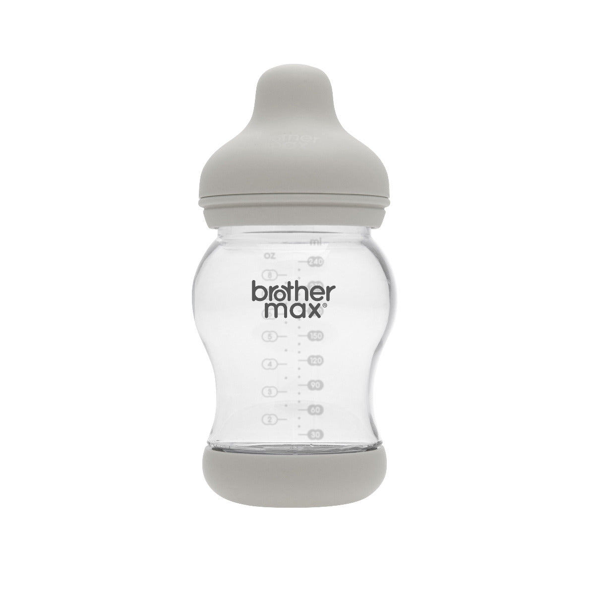 Brother Max Anti-colic Feeding Bottle 240ml/8oz M Teat Color Grey BROTHERMAX Yallatoys