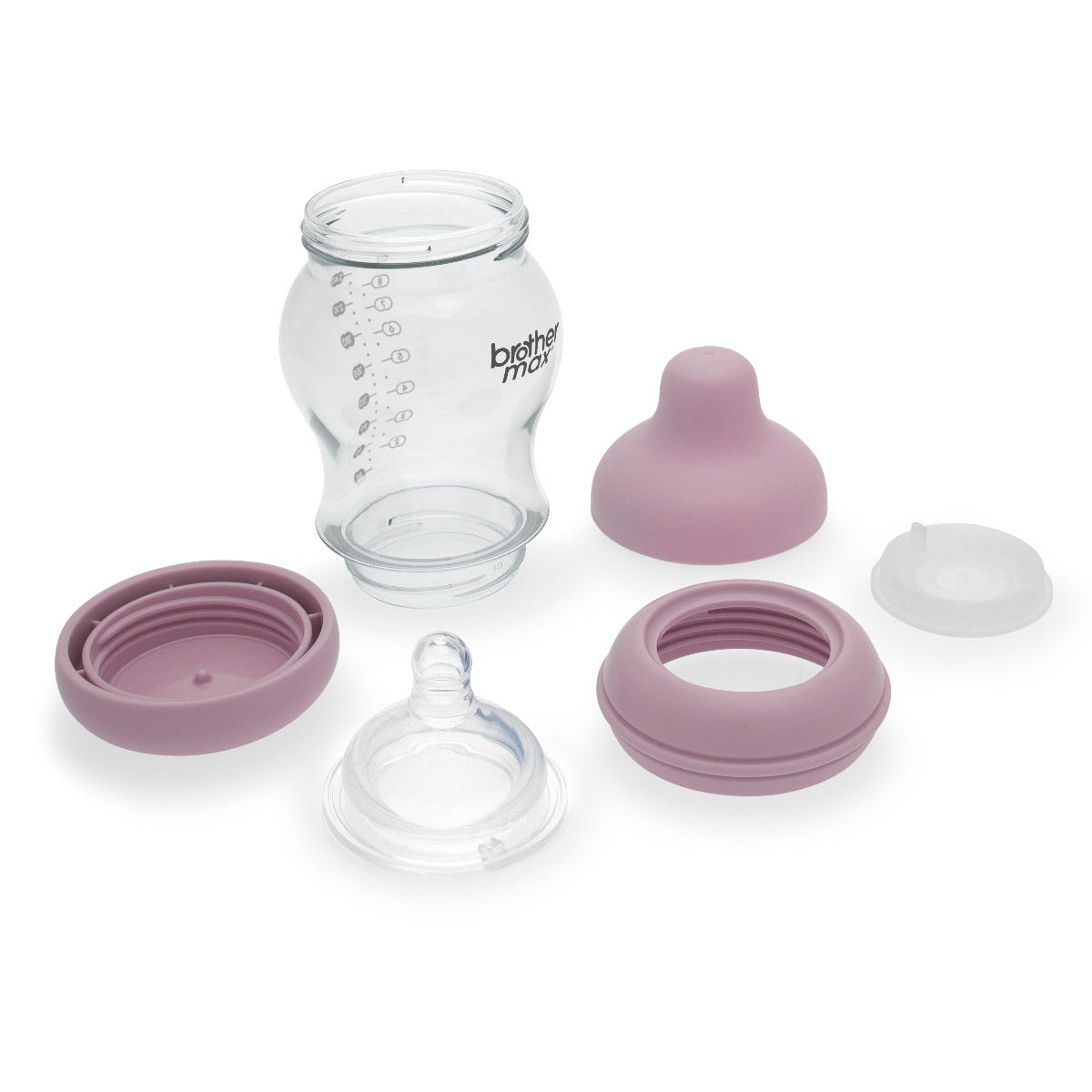 Brother MaxÂ  Pp Anti Colic Feeding Bottle 240Ml/8Oz + M Teat Pink BROTHERMAX Yallatoys
