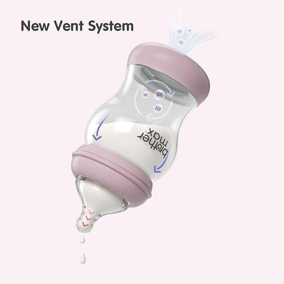 Brother Max Extra Wide Neck Feeding Bottle 160ml/5oz S Teat Color Pink BROTHERMAX Yallatoys