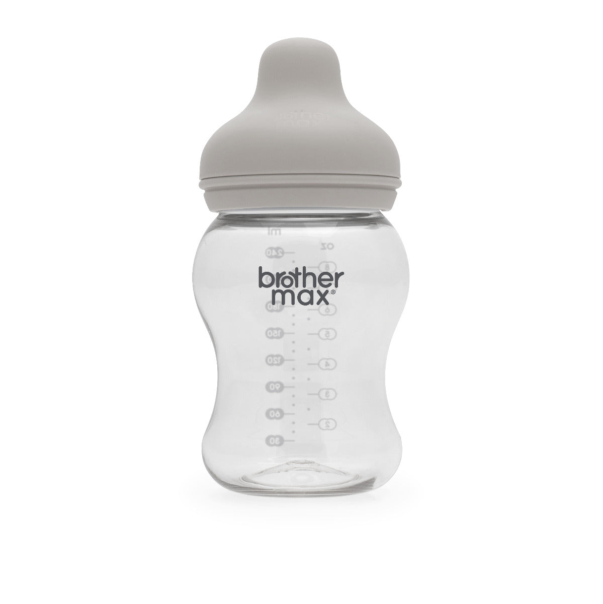 Brother Max Extra Wide Neck Feeding Bottle 240ml/8oz M Teat Color Grey BROTHERMAX Yallatoys
