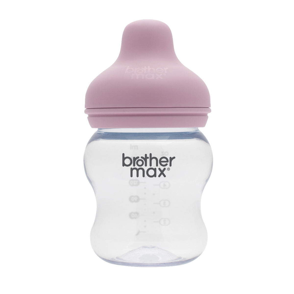 Brother MaxÂ  Extra Wide Neck Glass Feeding Bottle 160Ml/5Oz + S Teat Pink BROTHERMAX Yallatoys