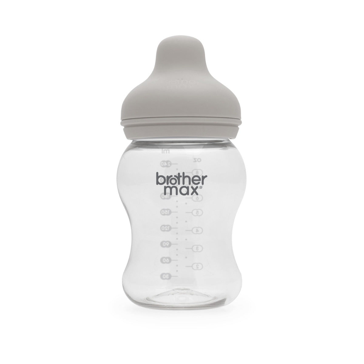 Brother Max Extra Wide Neck Glass Feeding Bottle 240ml/8oz M Teat Color Grey BROTHERMAX Yallatoys