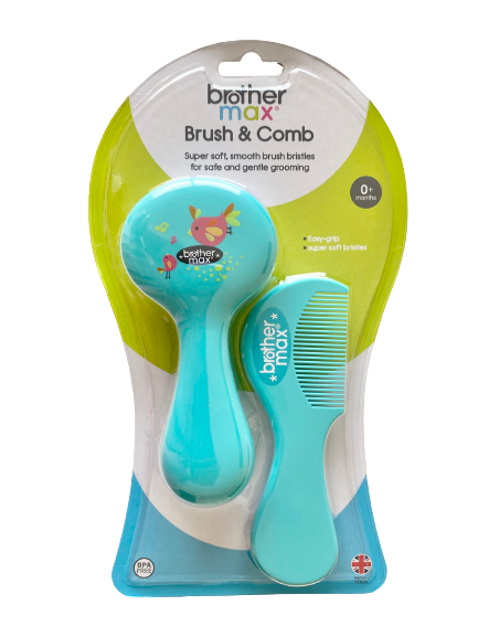 Brother MaxÂ  Super Soft Smooth Brush Bristles & Comb For Safe And Gentle Grooming - 1 BROTHERMAX Yallatoys