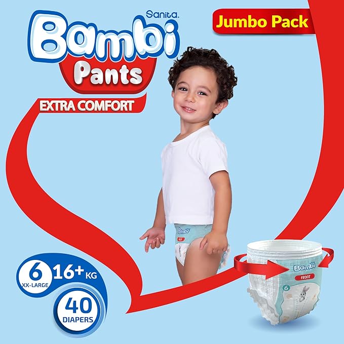 Bambi Diaper Pants Size 6 XXL Jumbo Pack 40 Diapers Bambi Yallatoys