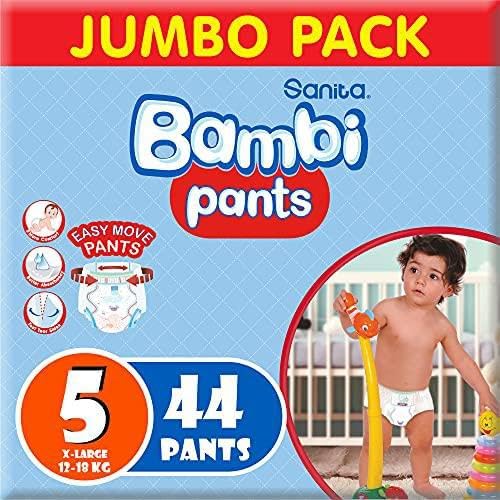 Bambi Pants Size 5 XL 12-18 Kg Jumbo Pack 44 Diapers Bambi Yallatoys