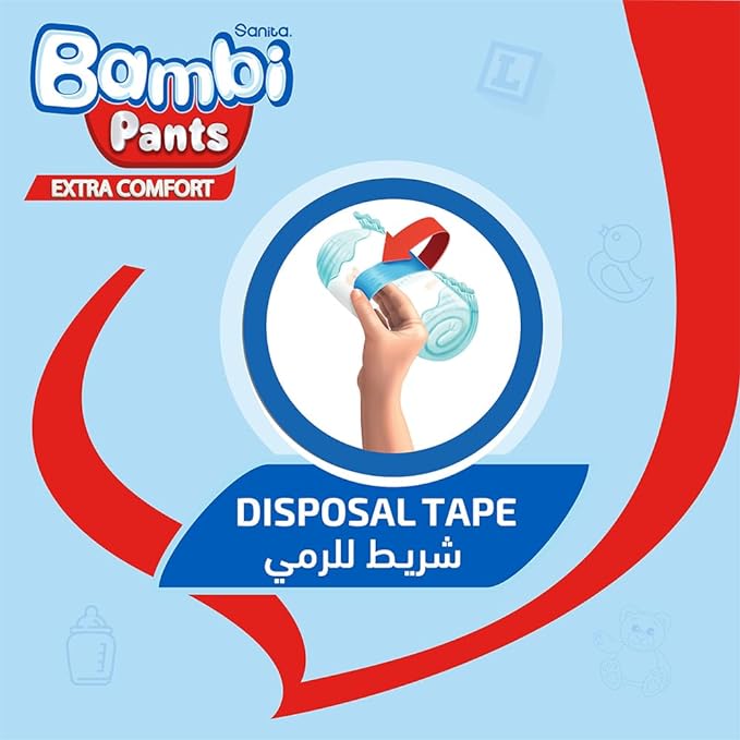 Bambi Baby Pants Size 4  Large 8-14 Kg Jumbo Pack 50 Pcs Bambi Yallatoys