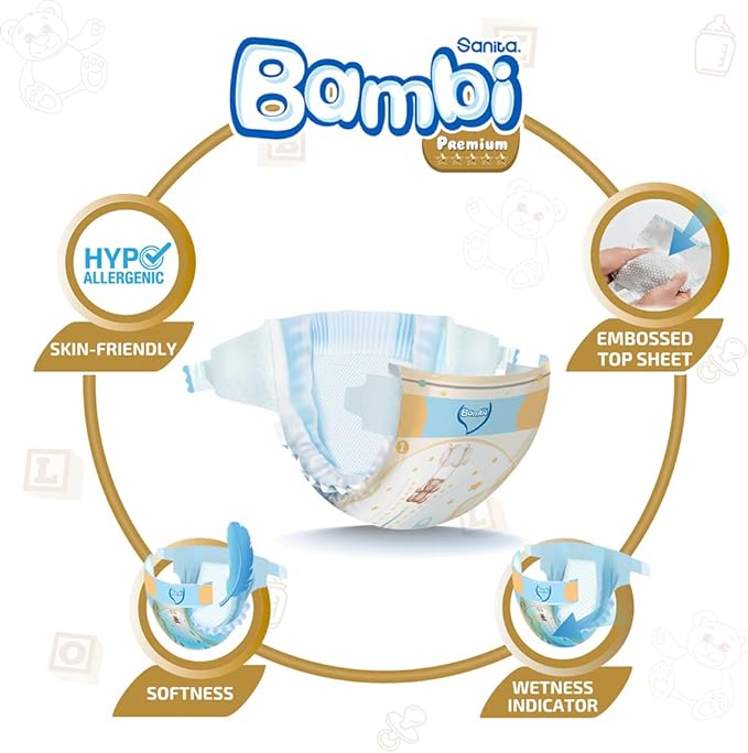 Bambi Size 1 Newborn 2-4 Kg Value Pack 48 Diapers Bambi Yallatoys