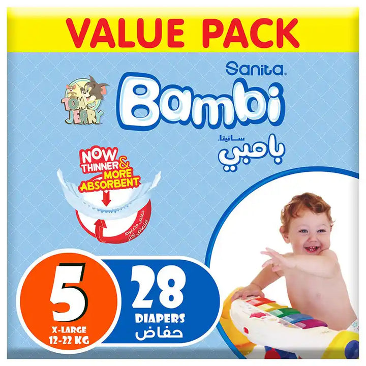 Bambi Size 5 XL 12-22 Kg Value Pack 28 Bambi Yallatoys