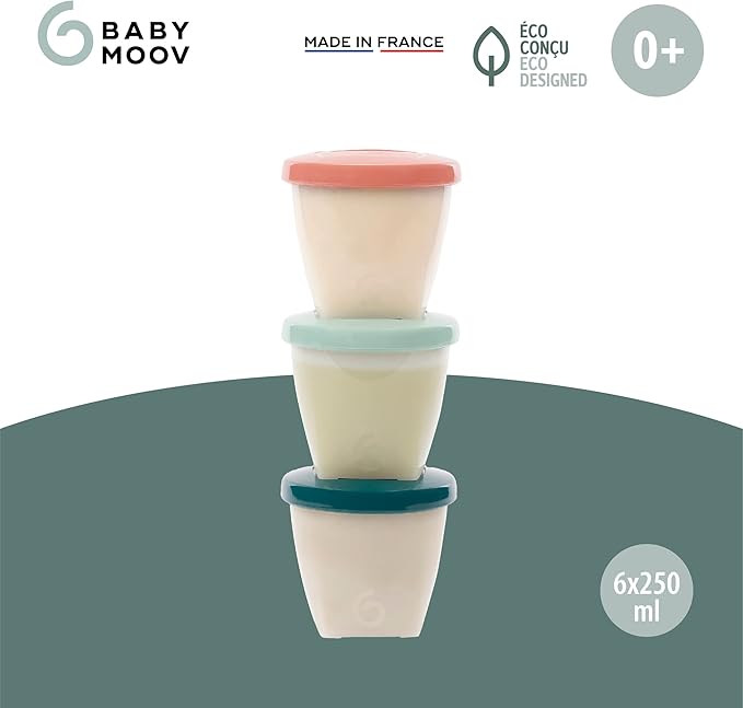 Babymoov Babybols Air Tight Biosourced Food Containers 6 x 250ml Babymoov Yallatoys