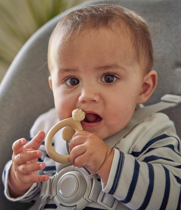 Babymoov First Easy 3pcs Silicone Bowl Spoon & Bib Baby Weaning Set Beige Babymoov Yallatoys