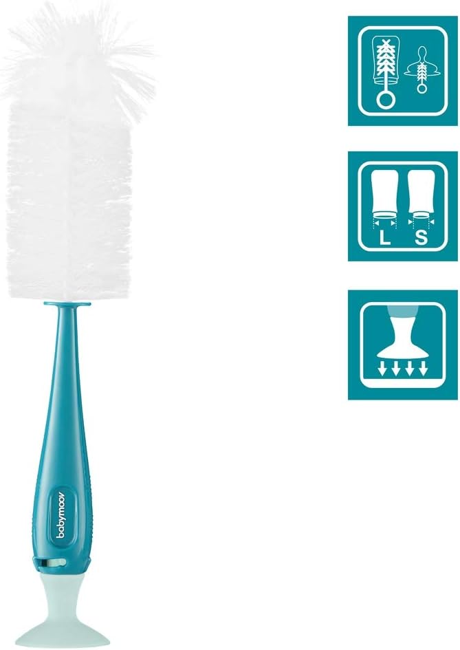 Babymoov 2 in 1 Bottle & Nipple Brush Blue Babymoov Yallatoys