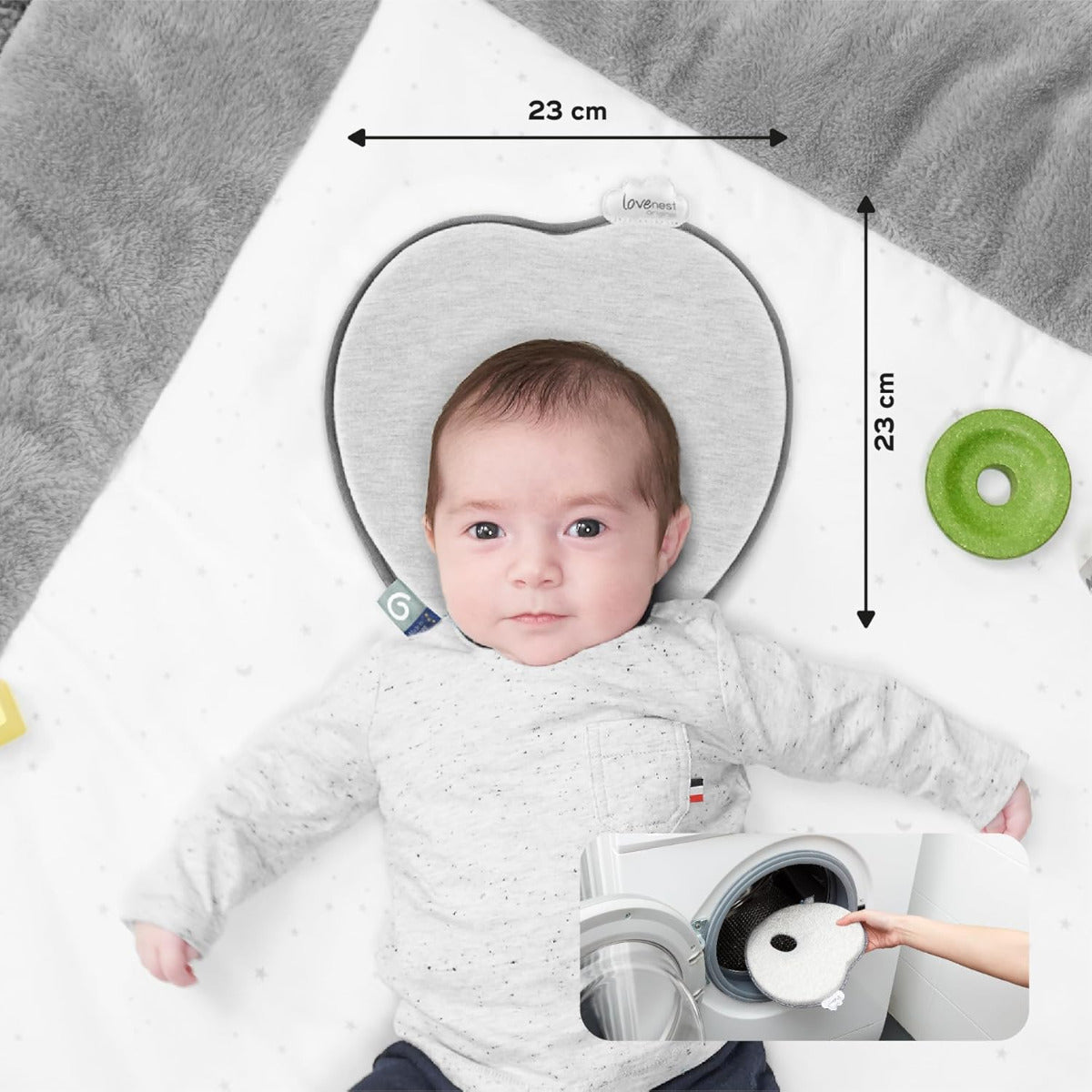 Babymoov Lovenest Original Smokey Anatomical Head Support 0 to 4 Months Babymoov Yallatoys