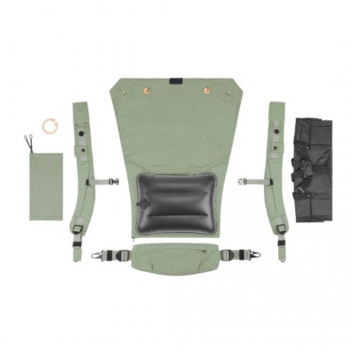 Babymoov Moov & Boost Ergonomic Baby Carrier and Travel Booster Seat Sage Green Babymoov Yallatoys