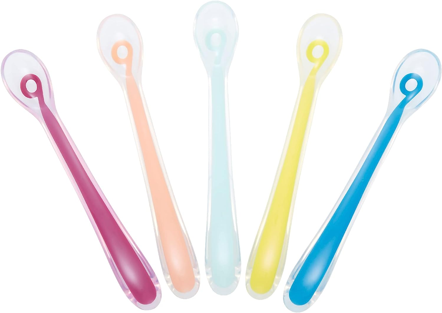 Babymoov Set of 5 Silicone Spoons for Babies 1st Years Babymoov Yallatoys