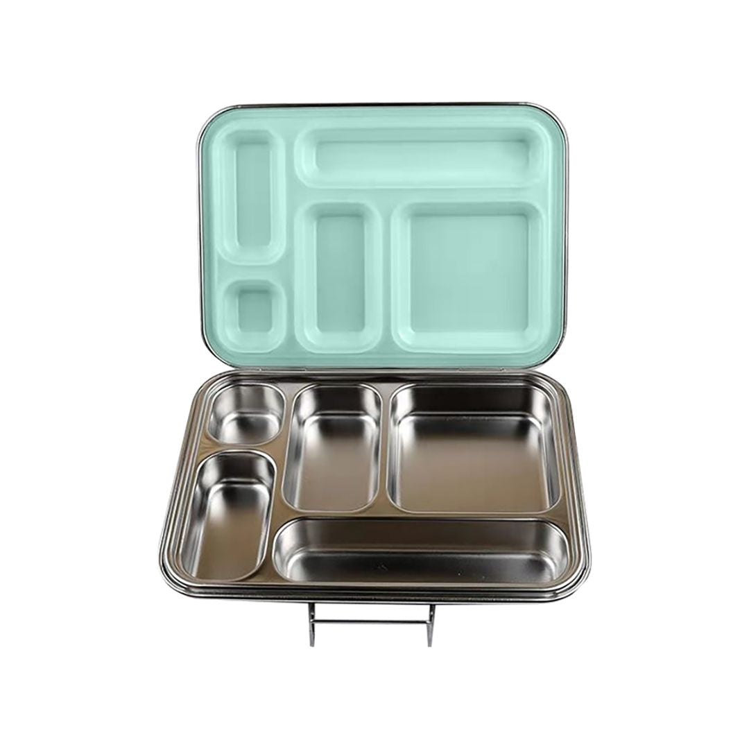 Buy Bonjour Stainless Steel Bento Lunch Box 5 Compartments Green | Yallatoys.com