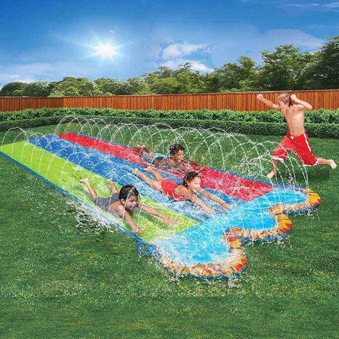 Buy Banzai Triple Racer Water Slide 16ft | Yallatoys.com