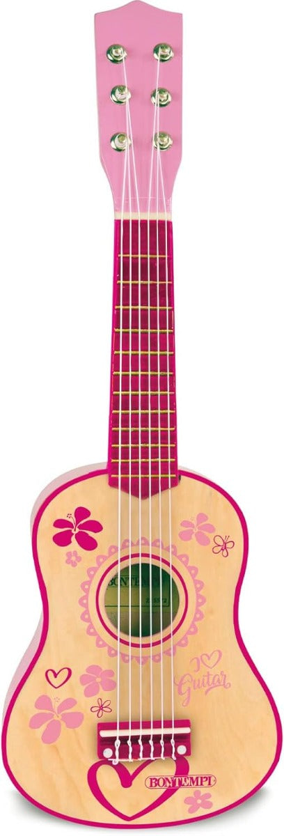 Buy Bontempi Wooden Guitar Pink | Yallatoys.com