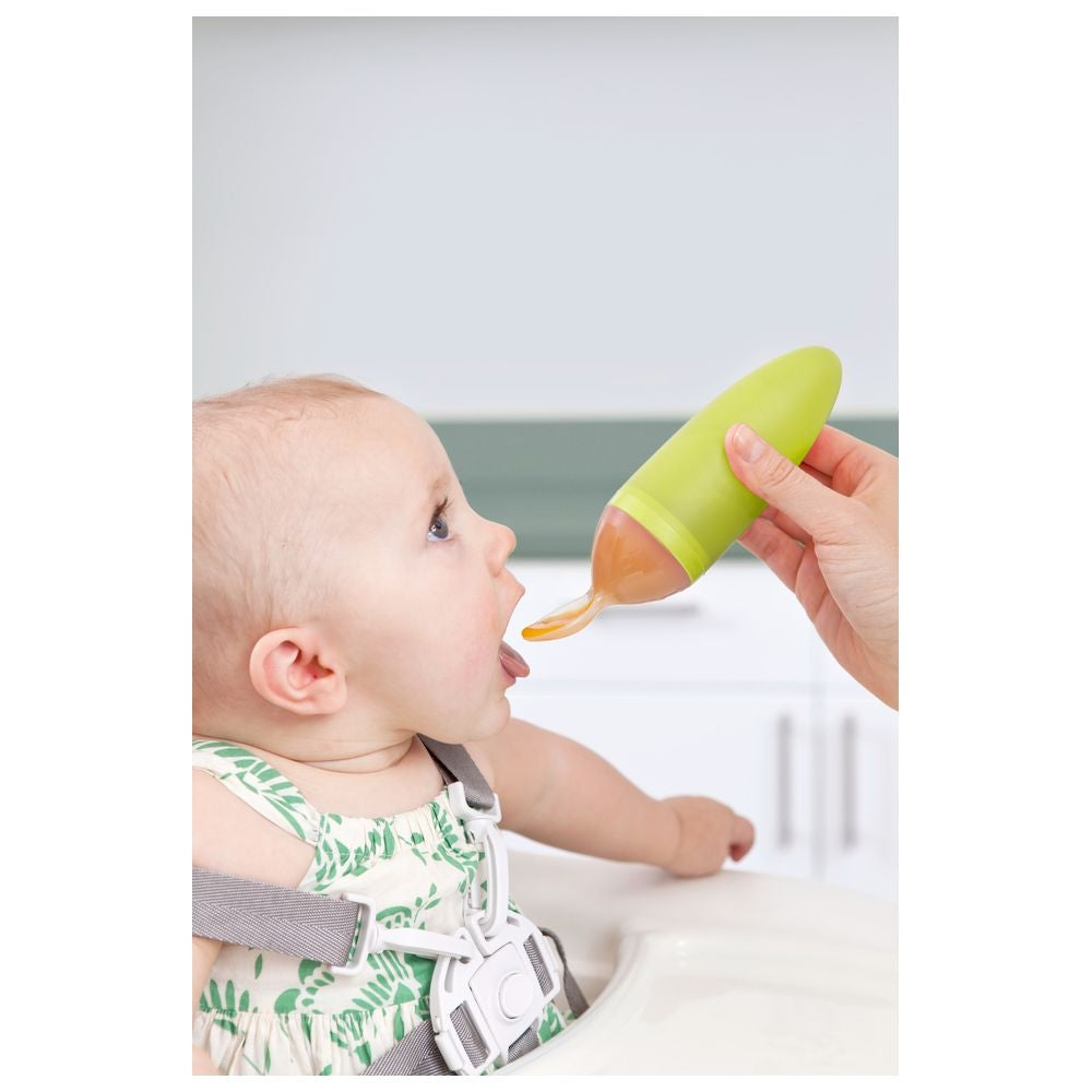 Boon Squirt Silicone Baby Food Dispensing Spoon Blue Boon Yallatoys