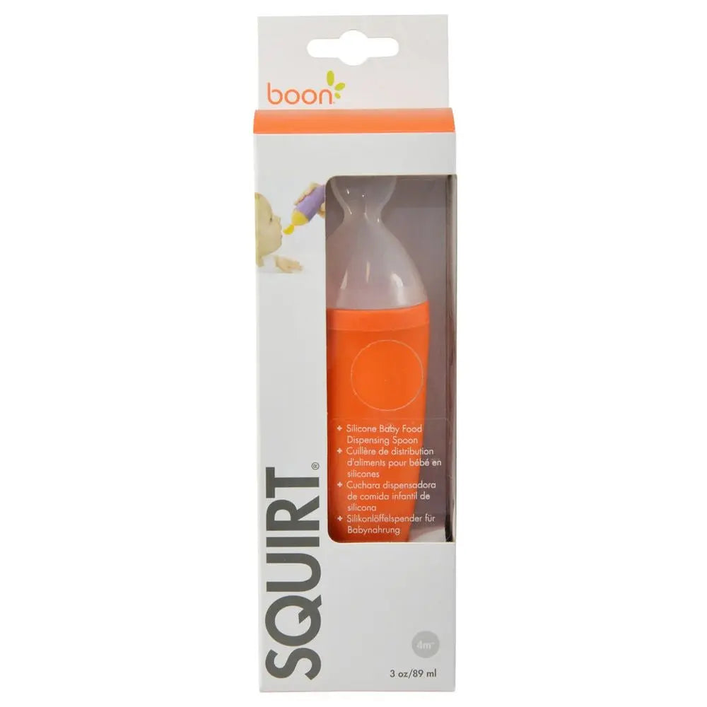 Boon Squirt Silicone Baby Food Dispensing Spoon Orange Boon Yallatoys