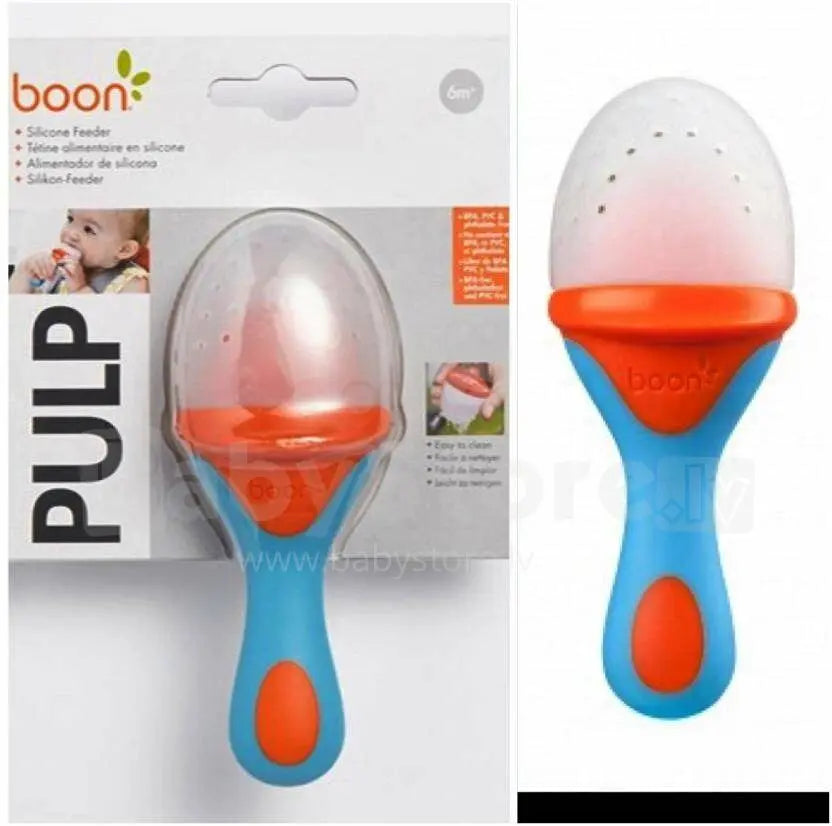 Boon Pulp Silicone Feeder Orange Blue Boon Yallatoys