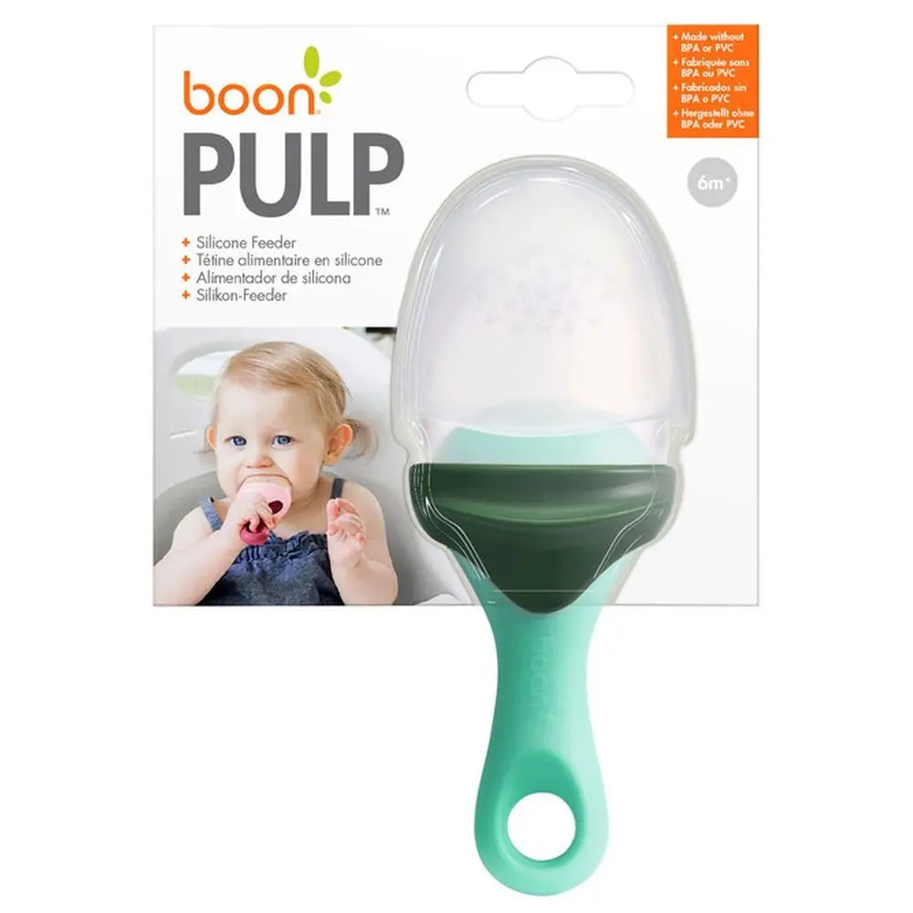 Boon Pulp Silicone Feeder Green Grey Boon Yallatoys