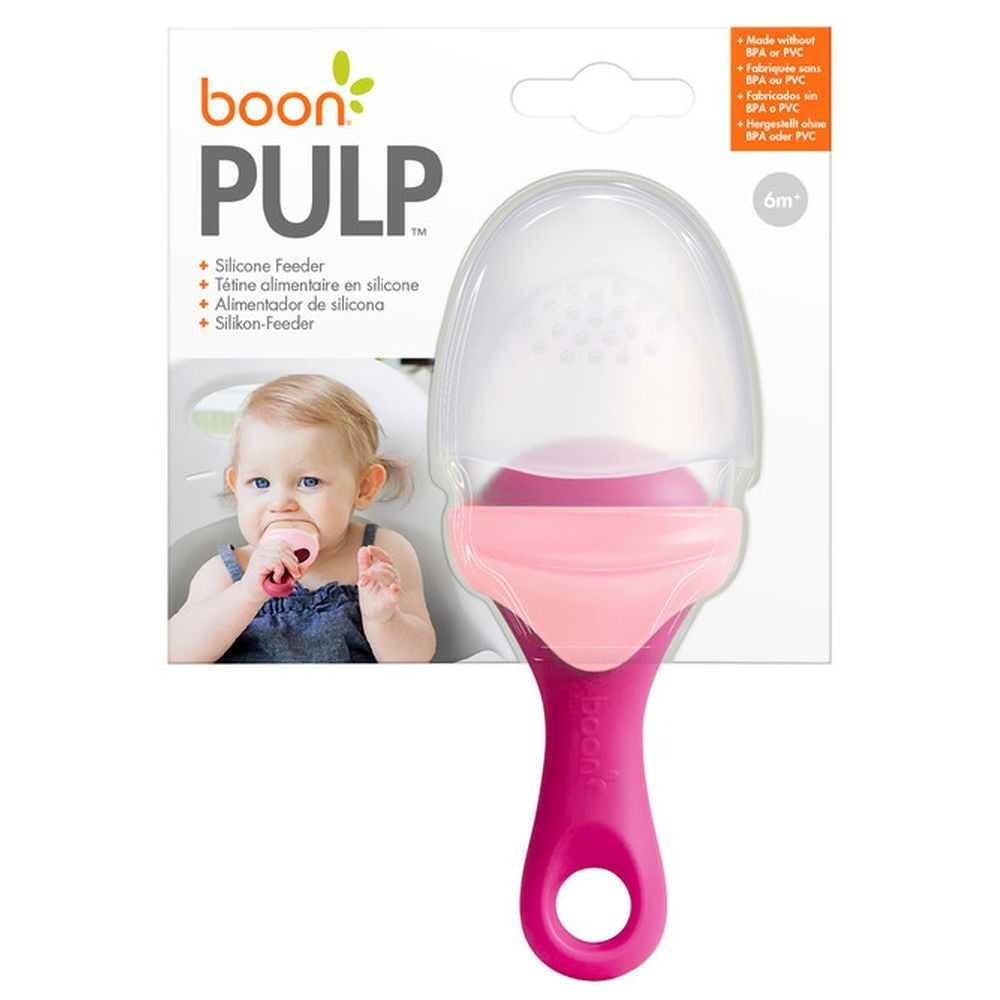 Boon Pulp Silicone Feeder  Pink Wine Boon Yallatoys
