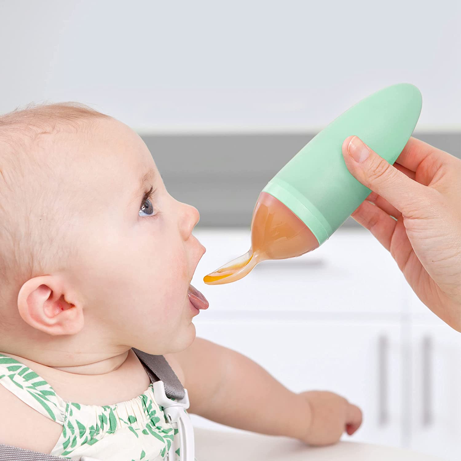 Boon Squirt Silicone Baby Food Dispensing Spoon Green - 2 Boon Yallatoys