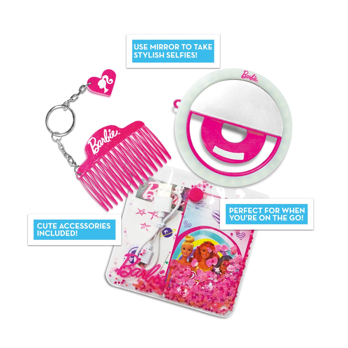 Buy Barbie Shine Bright LED Selfie Mirror (Sold Separately Subject to Availability) | Yallatoys.com