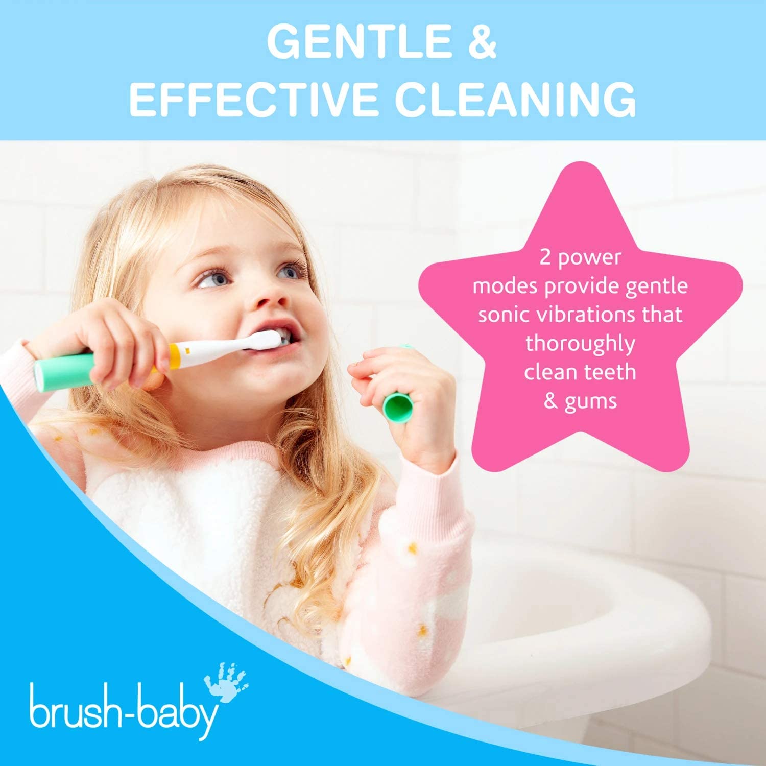 Brush Baby Go Kidz Electric Toothbrush  Assorted Colours Brush Baby Yallatoys
