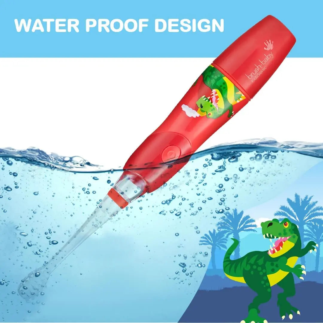 Brush Baby New Kidzsonic Dinosaur 3+ Electric Toothbrush Brush Baby Yallatoys